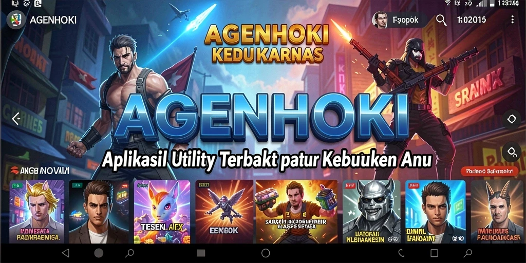 Tampilan utama aplikasi AGENHOKI dengan antarmuka user-friendly.