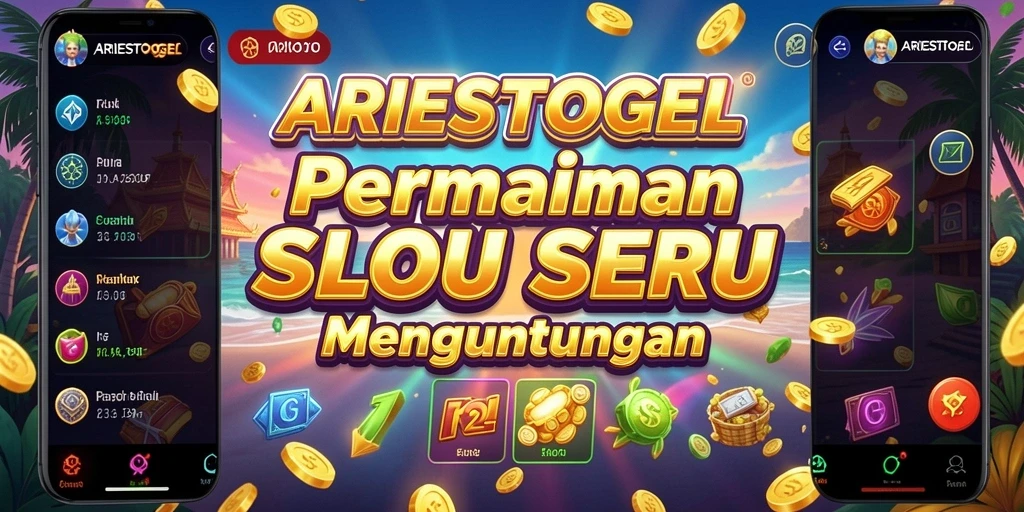 Tampilan gameplay Slot ARIESTOGEL yang menampilkan simbol dan bonus menarik.