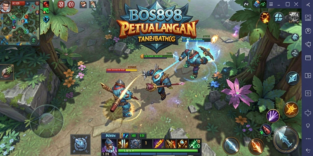 Gameplay seru dengan pertarungan epik di BOS898.