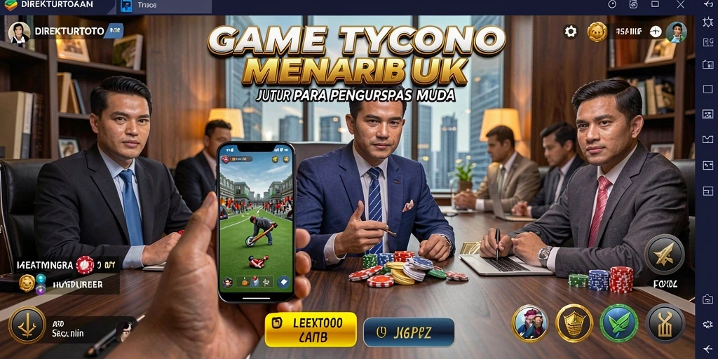 Tampilan gameplay menarik dalam DIREKTURTOTO yang menunjukkan pengelolaan bisnis.