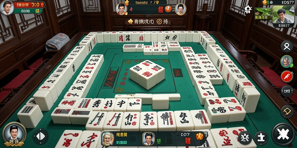 Screenshot gameplay Mahjong EOS77 yang menarik dan penuh tantangan.