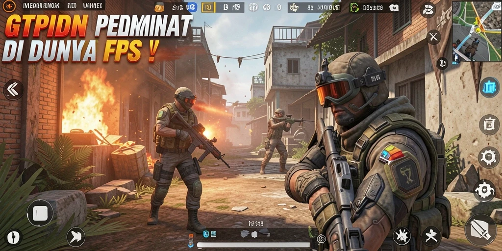 Gameplay seru dan mendebarkan di GTPIDN dengan aksi tembak-menembak intens.