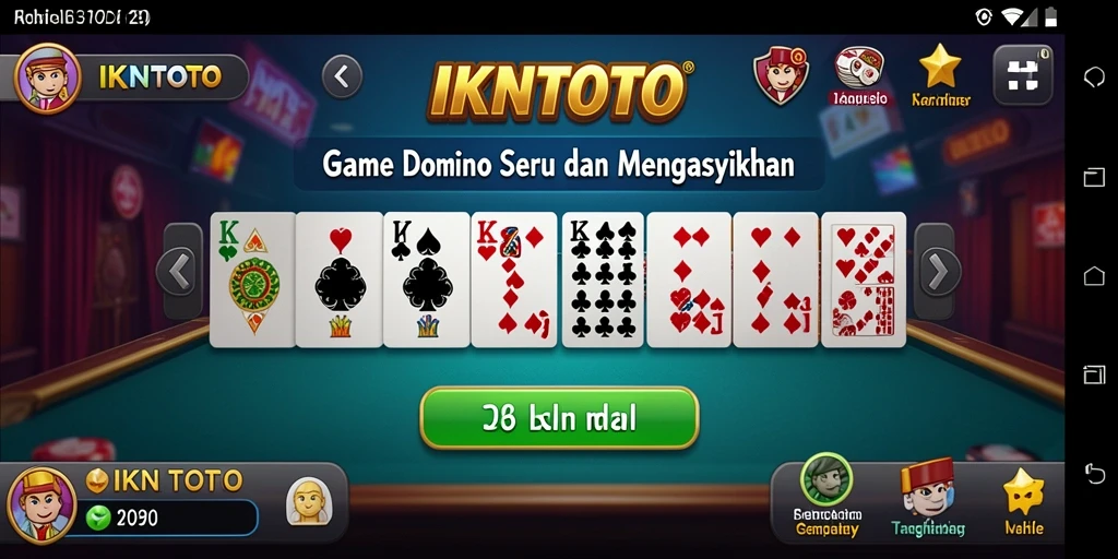 Tampilan menarik saat bermain Domino di IKNTOTO.