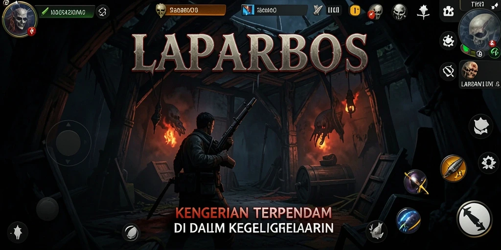 Gameplay LAPARBOS yang menegangkan dan penuh kegelapan.
