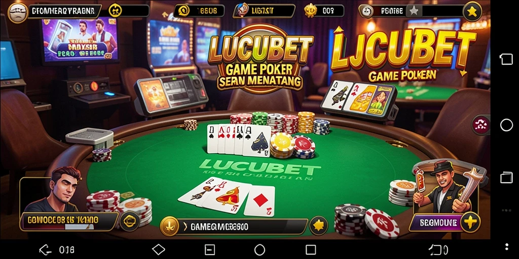 Tampilan gameplay seru di LUCUBET dengan meja Poker yang menantang.
