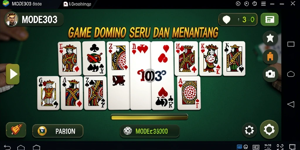 Tampilan gameplay seru dari game Domino MODE303.