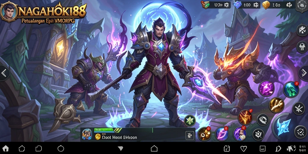 Screenshot gameplay NAGAHOKI88 menampilkan petualangan seru di dunia MMORPG.