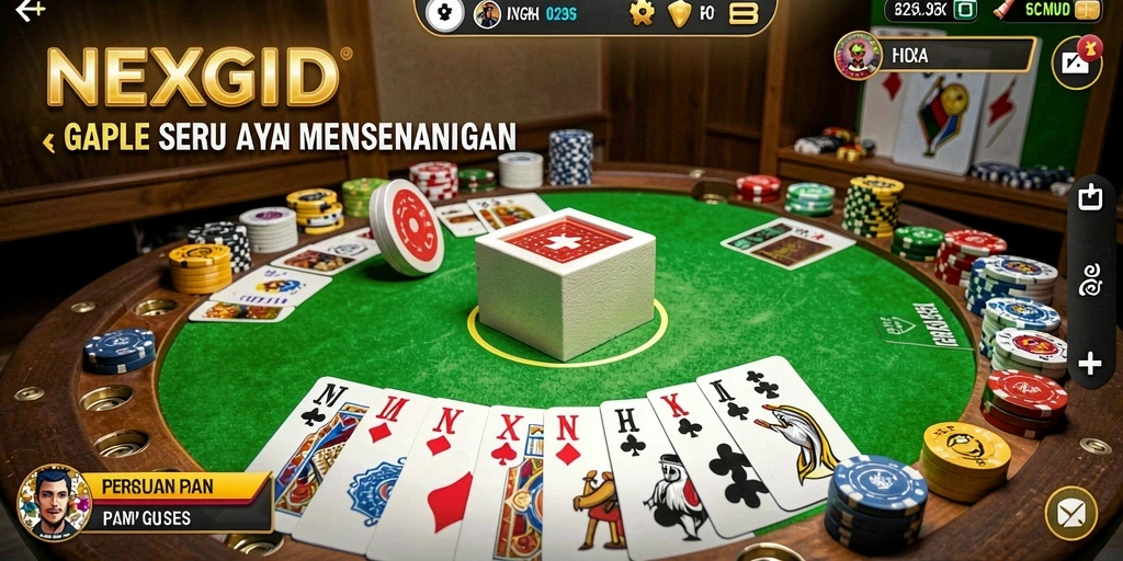 Tampilan gameplay seru NEXGID saat bermain Gaple.
