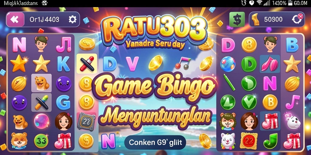 Gameplay menarik dan interaktif dari RATU303 saat bermain Bingo.