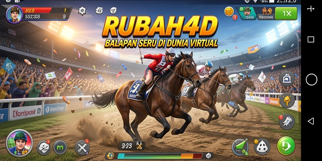Tampilan gameplay RUBAH4D dengan aksi balapan yang mendebarkan.