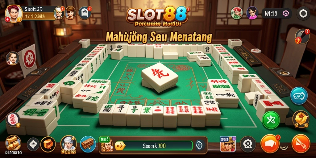 Tampilan gameplay menarik dari SLOT88 dalam permainan Mahjong.